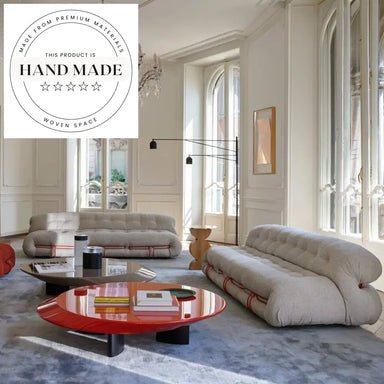 Modern Nordic Fabric 3 Seat Living Room Corduroy Lounge Sofa