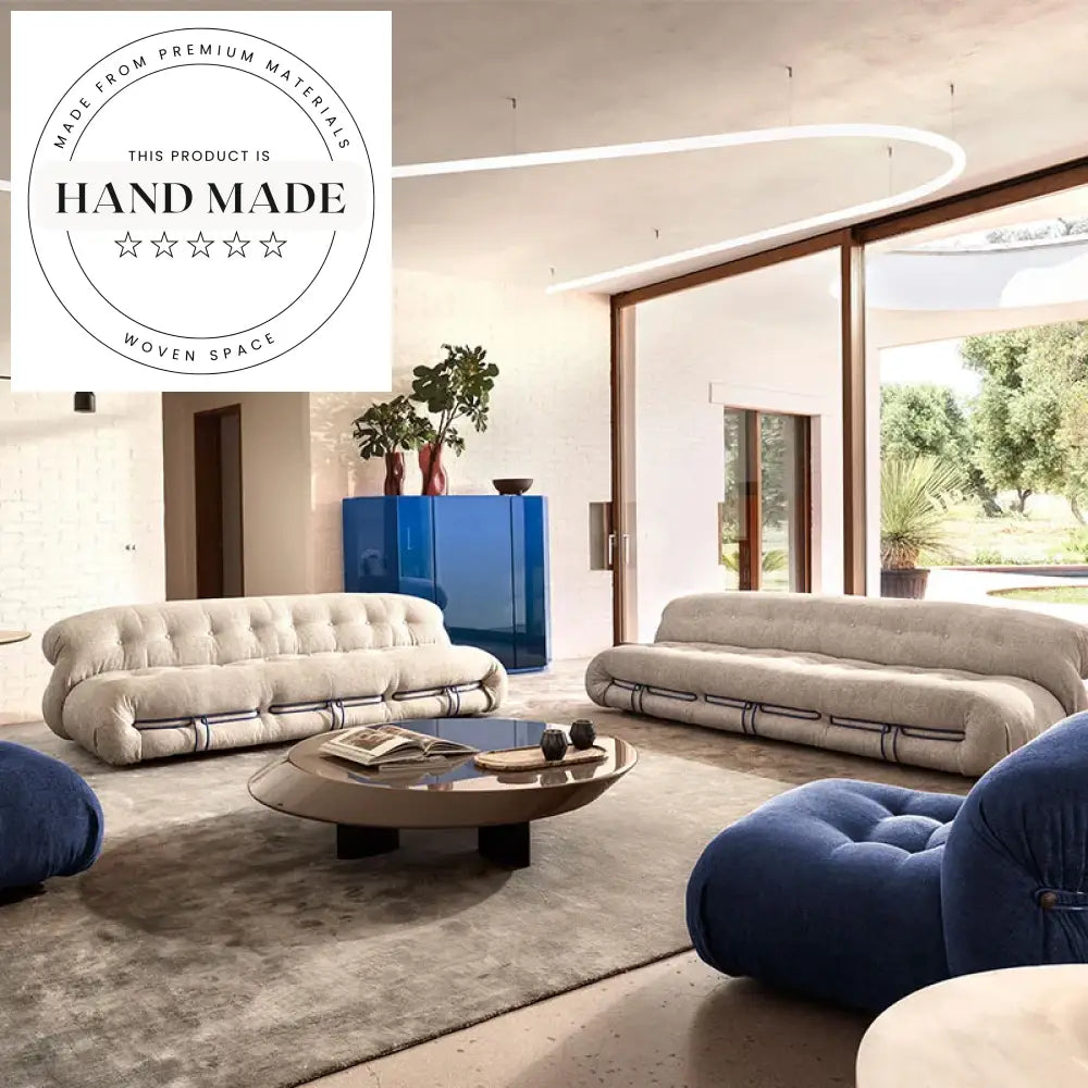 Modern Nordic Fabric 3 Seat Living Room Corduroy Lounge Sofa