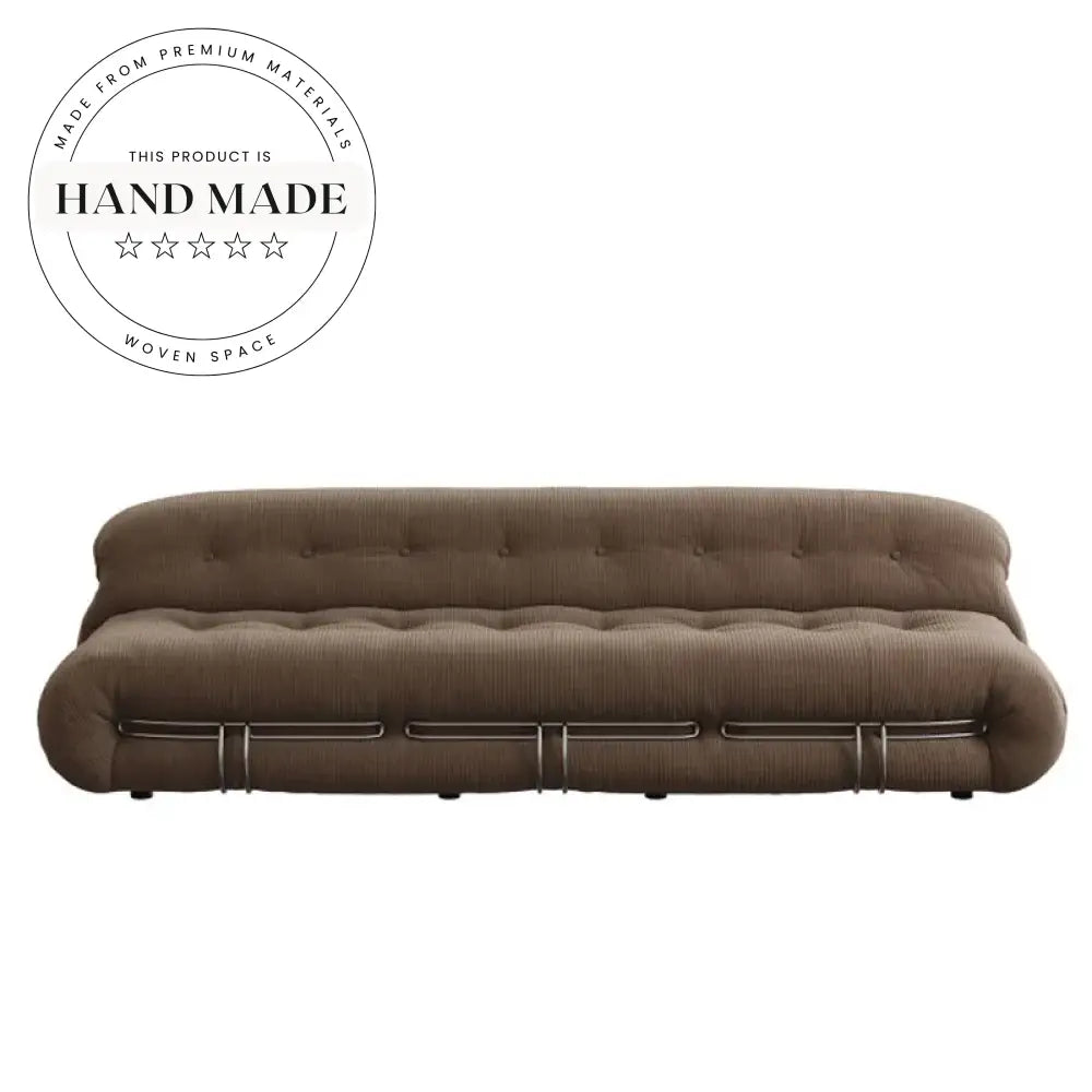 Modern Nordic Fabric 3 Seat Living Room Corduroy Lounge Sofa
