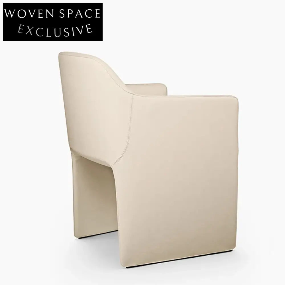 Modern Nordic Fabric Armrest Accent Chair for Dining and Living Spaces