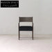 Modern Nordic Fabric Dining Chair with Wood Frame and Armrests for Home