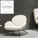 Modern Nordic Fabric Lounge Chair with Metal Legs