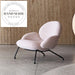 Modern Nordic Fabric Lounge Chair with Metal Legs
