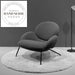 Modern Nordic Fabric Lounge Chair with Metal Legs