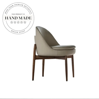 Modern Nordic Fabric Seat with Solid Wood Legs Dining Chair