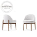 Modern Nordic Fabric Seat with Solid Wood Legs Dining Chair
