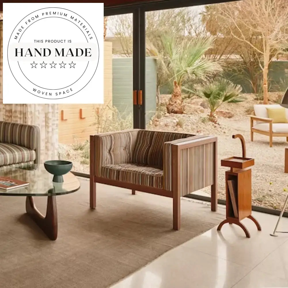 Modern Nordic Fabric Upholstered Leisure Armchair for Living Room Bedroom