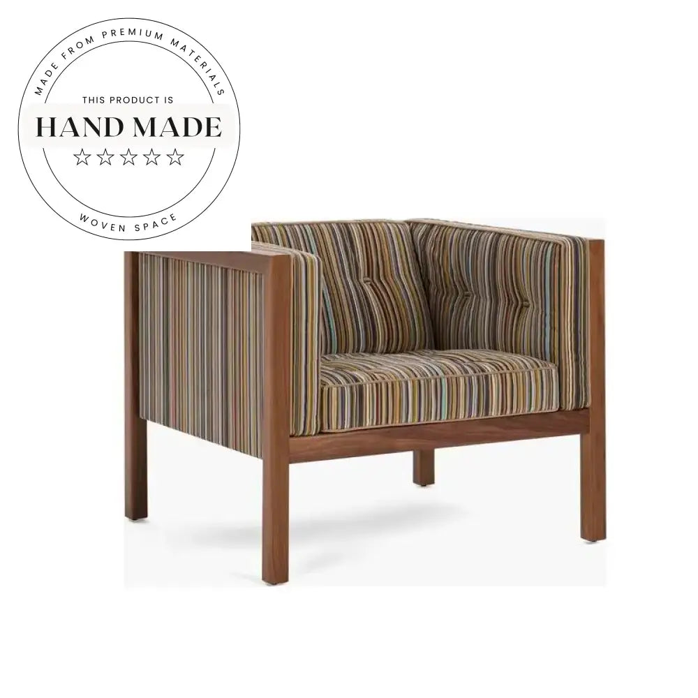 Modern Nordic Fabric Upholstered Leisure Armchair for Living Room Bedroom