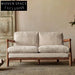 Modern Nordic Fabric Upholstered Solid Wood Living Room Sofa