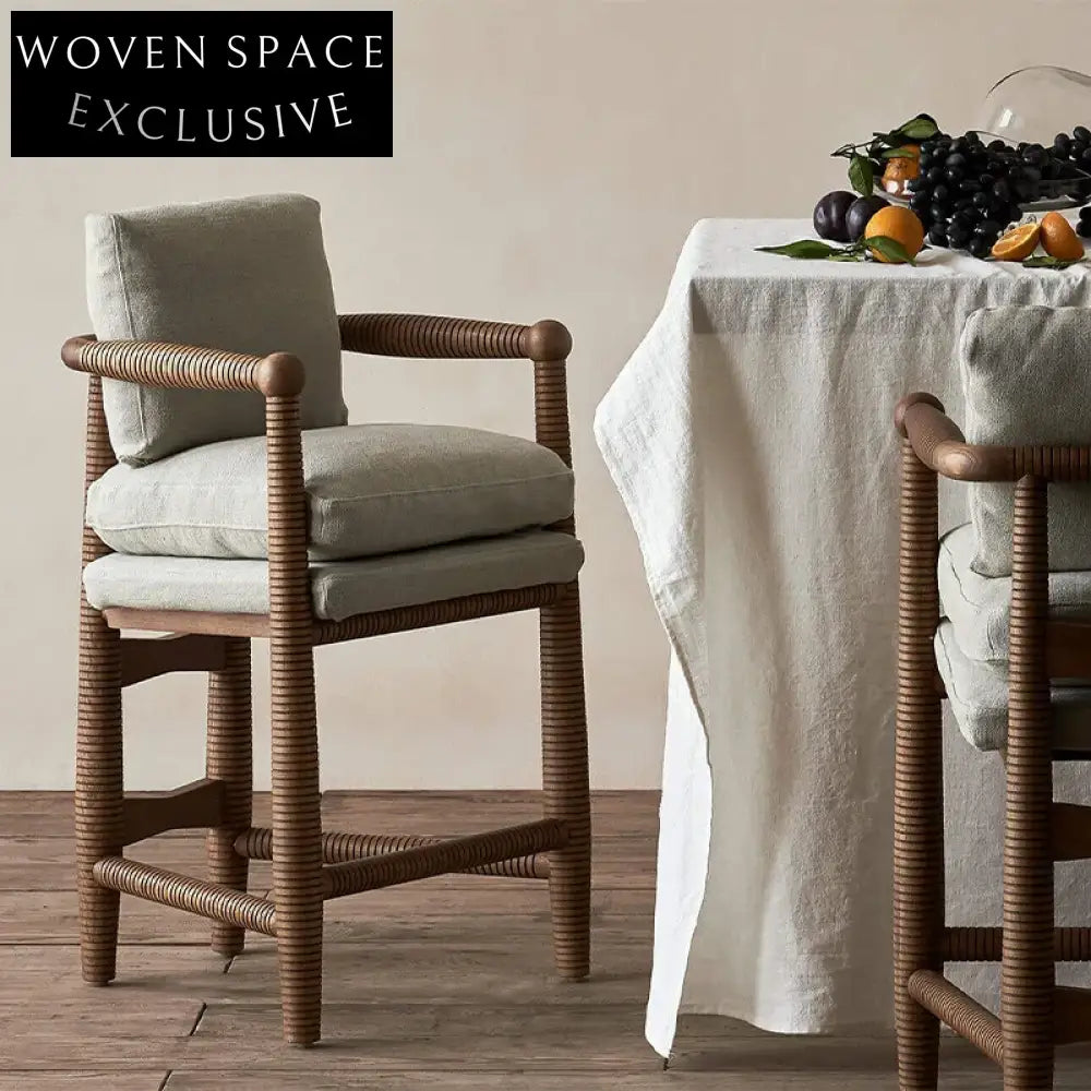 Modern Nordic Fabric Upholstered Solid Wood Living Room Sofa