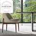Modern Nordic Fabric Upholstered Wood Leg Scandi Dining Chair