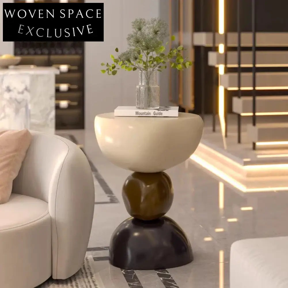 Modern Nordic Fiberglass Decorative Sofa Side Living Room Coffee Table
