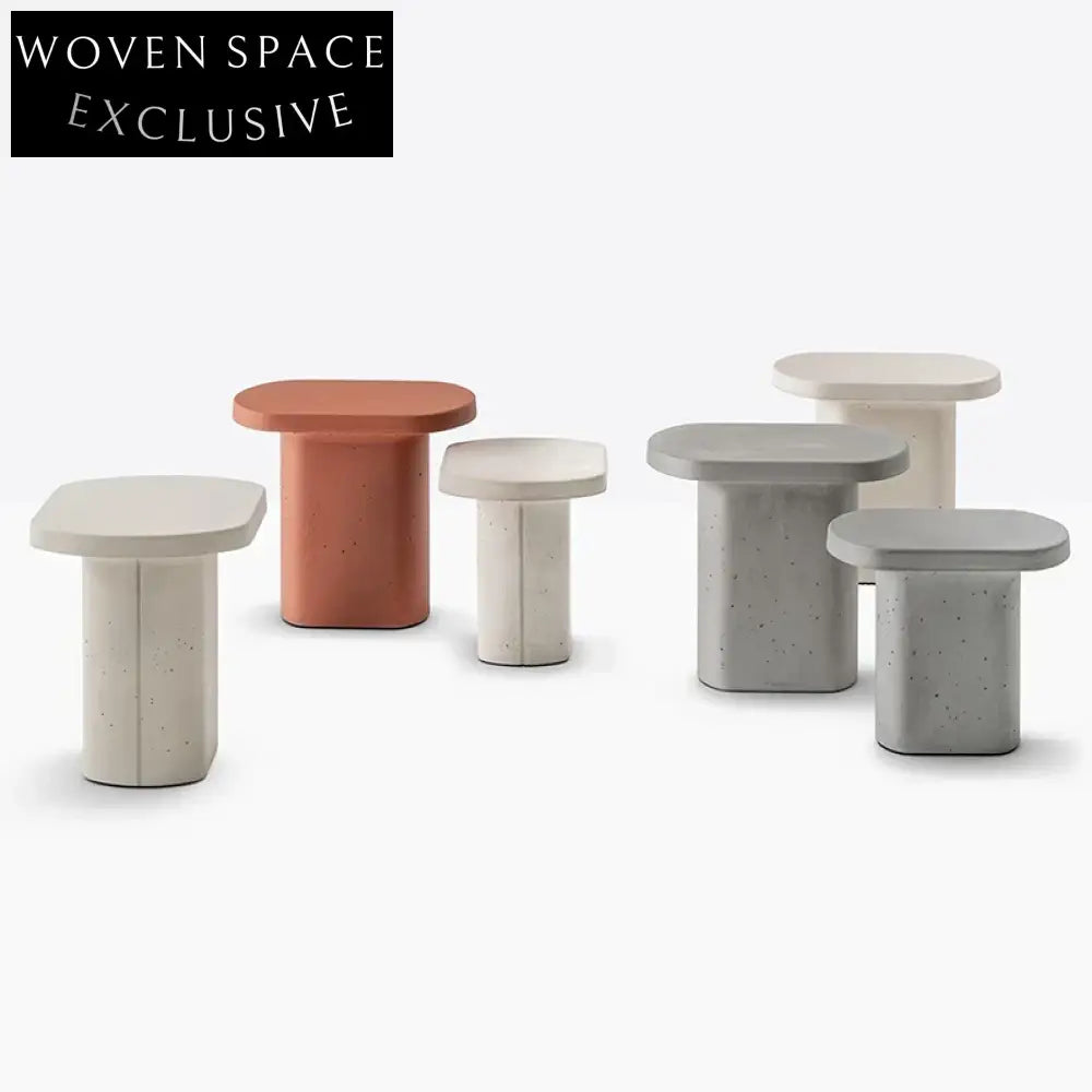 Modern Nordic Fiberglass Round Coffee Table Set for Living Room Lounge