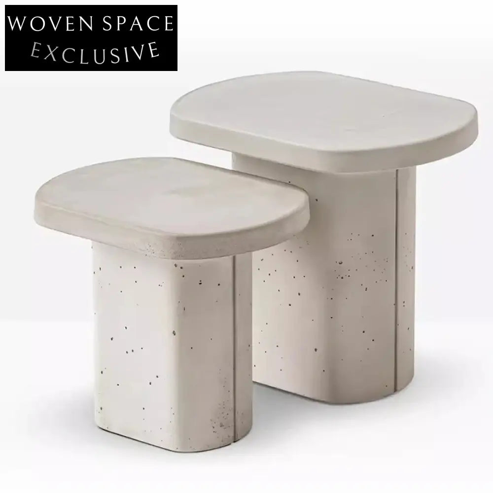 Modern Nordic Fiberglass Round Coffee Table Set for Living Room Lounge