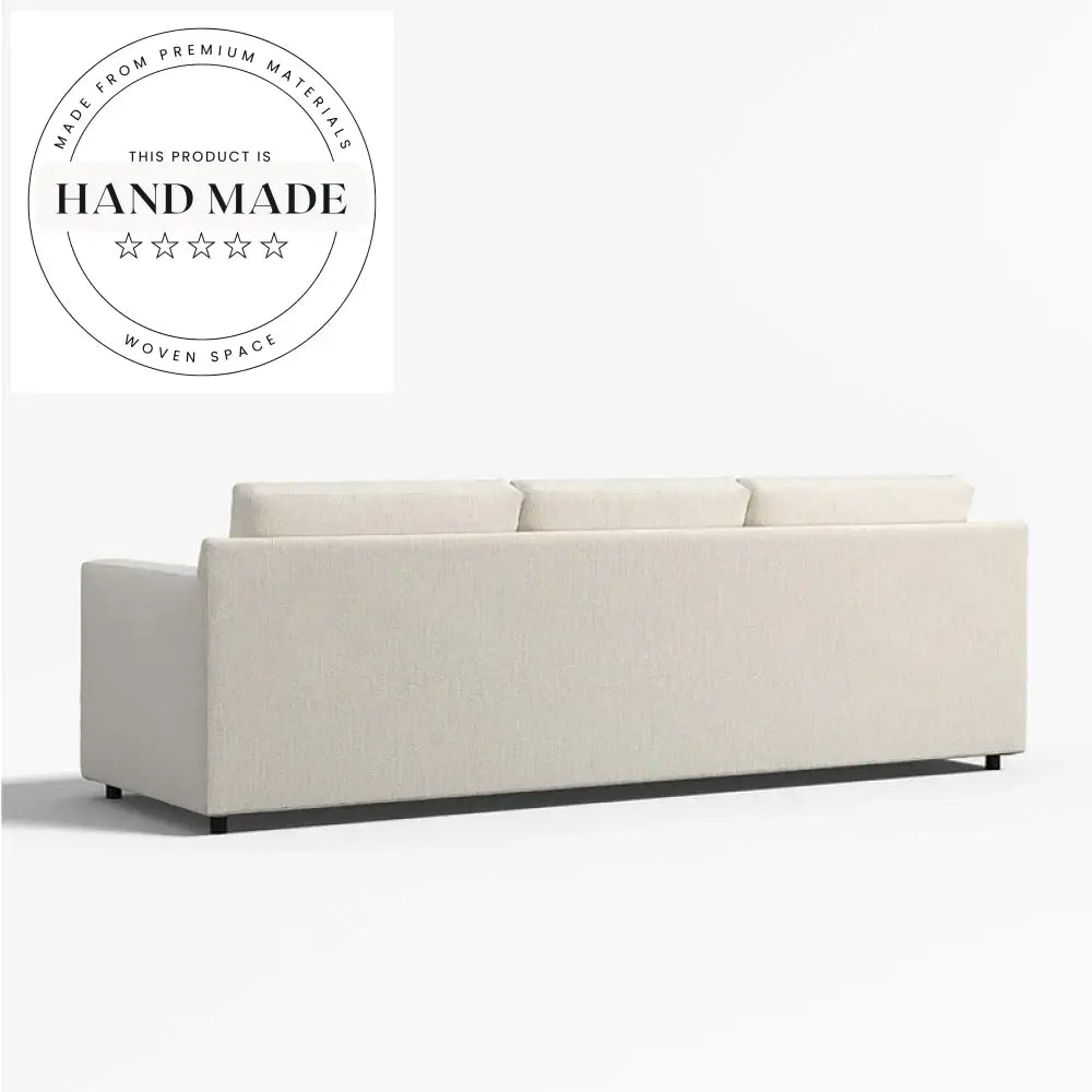 Modern Nordic Flax Fabric Living Room Seater Sectional Sofa