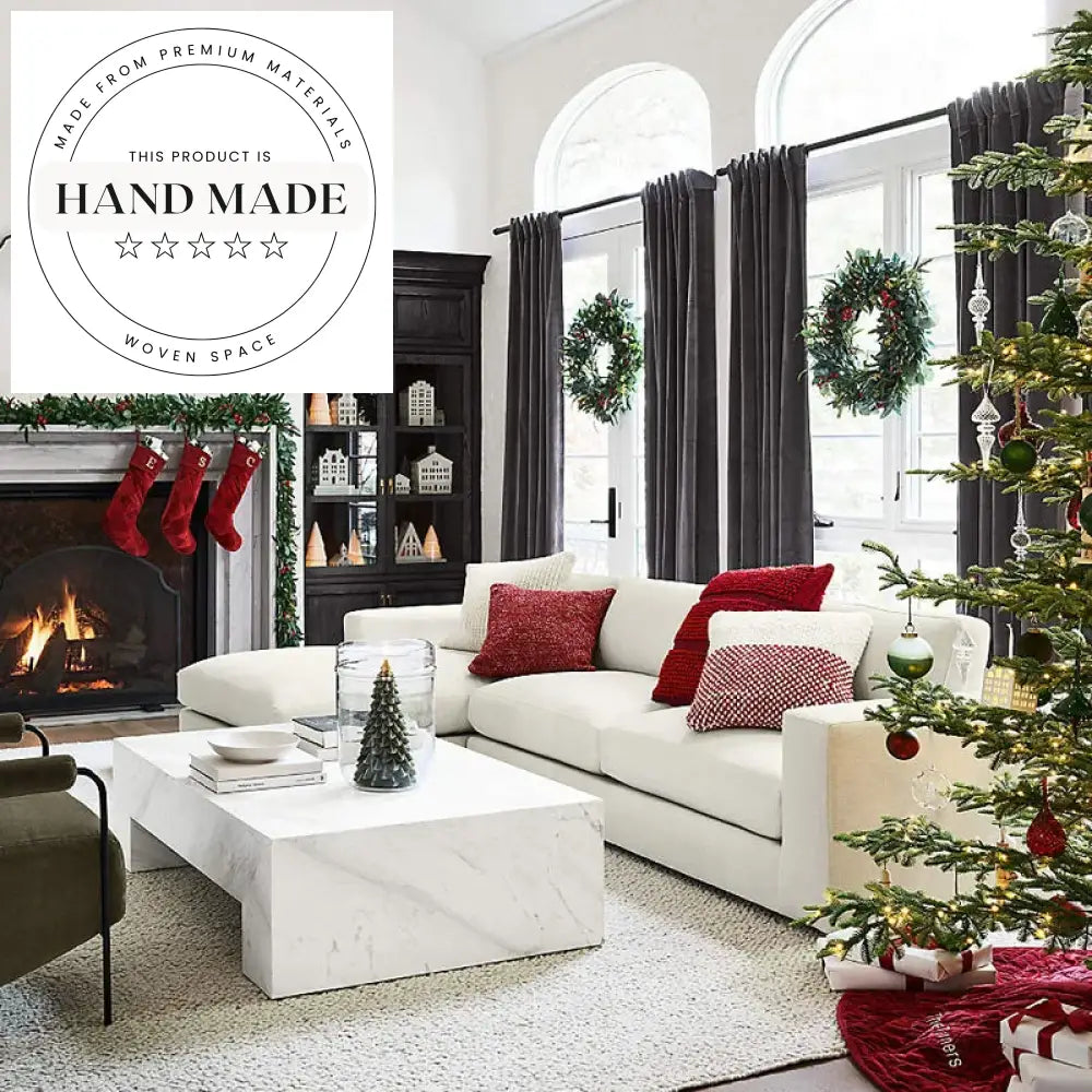 Modern Nordic Flax Fabric Sectional Seater Living Room Apartment Sofa