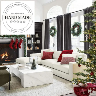 Modern Nordic Flax Fabric Sectional Seater Living Room Apartment Sofa