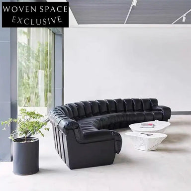 Modern Nordic Flexible Sectional Sofa with Microfiber Leather Upholstery Couch