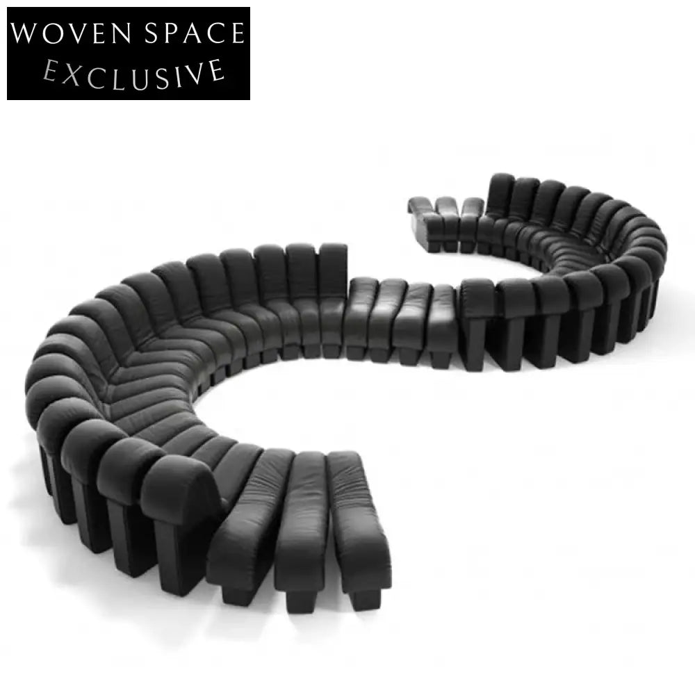 Modern Nordic Flexible Sectional Sofa with Microfiber Leather Upholstery Couch