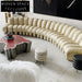 Modern Nordic Flexible Sectional Sofa with Microfiber Leather Upholstery Couch