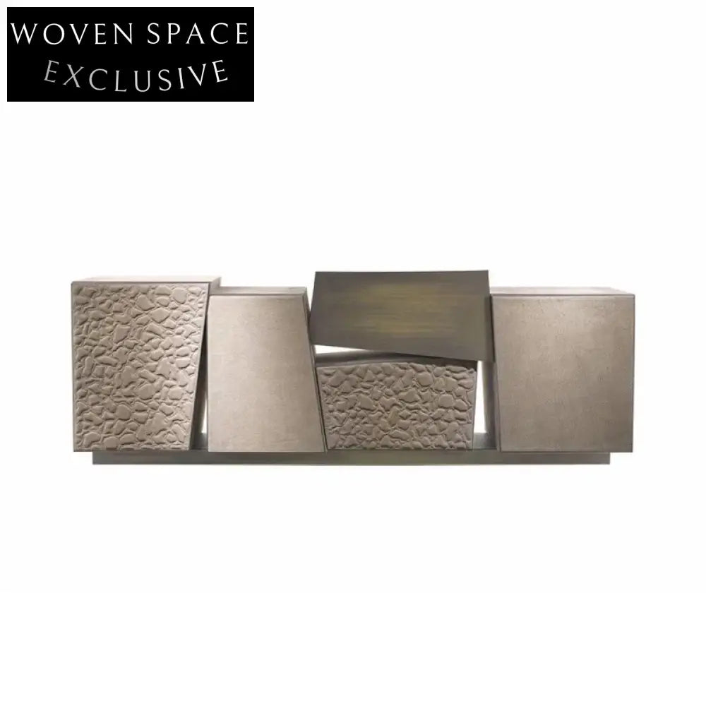 Modern Nordic Floating Block Design Storage Side Cabinet for Living Room Bedroom