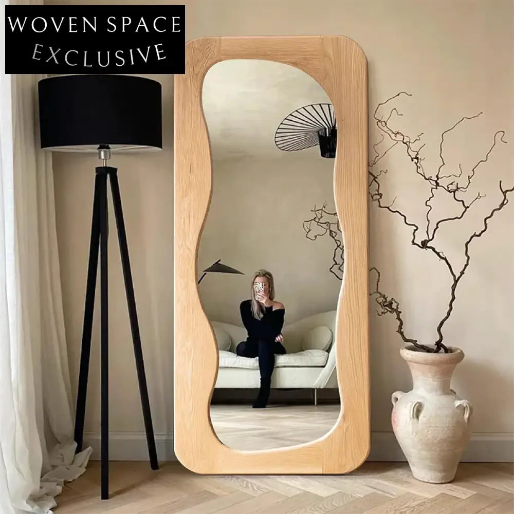 Modern Nordic Full-Length Floor Mirror for Home, Cafe & Retail