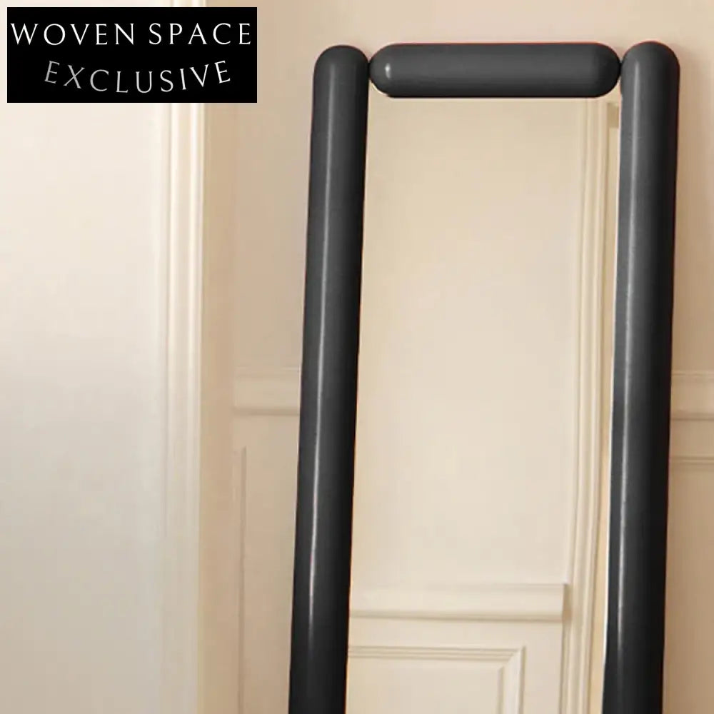 Modern Nordic Full Length Floor Mirror, Large Rectangle Wood Frame for Bedroom