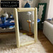 Modern Nordic Full Length Floor Mirror, Large Rectangle Wood Frame for Bedroom