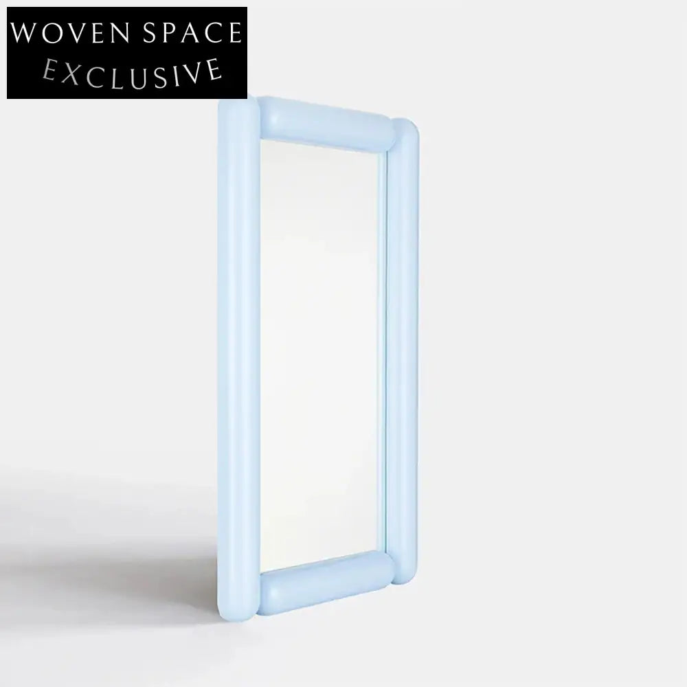 Modern Nordic Full Length Floor Mirror, Large Rectangle Wood Frame for Bedroom