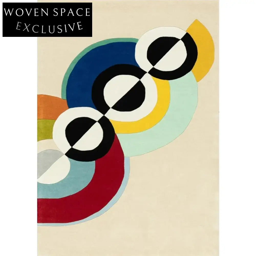 Modern Nordic Geometric Polyester Area Rug for Living Room, Bedroom, Hallway, Custom Design