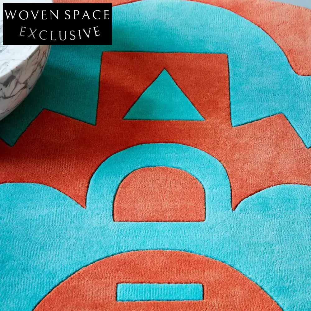 Modern Nordic Geometric Polyester Area Rug for Stylish Living Room Decor