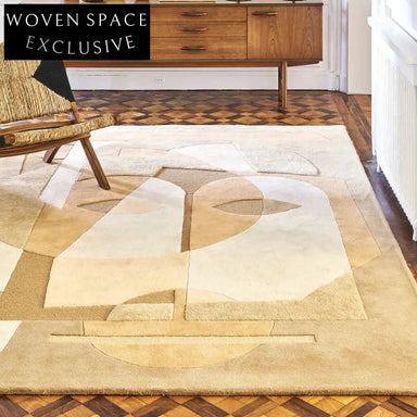 Modern Nordic Geometric Wool Rug - Abstract Art Area Carpet for Living Room Bedroom