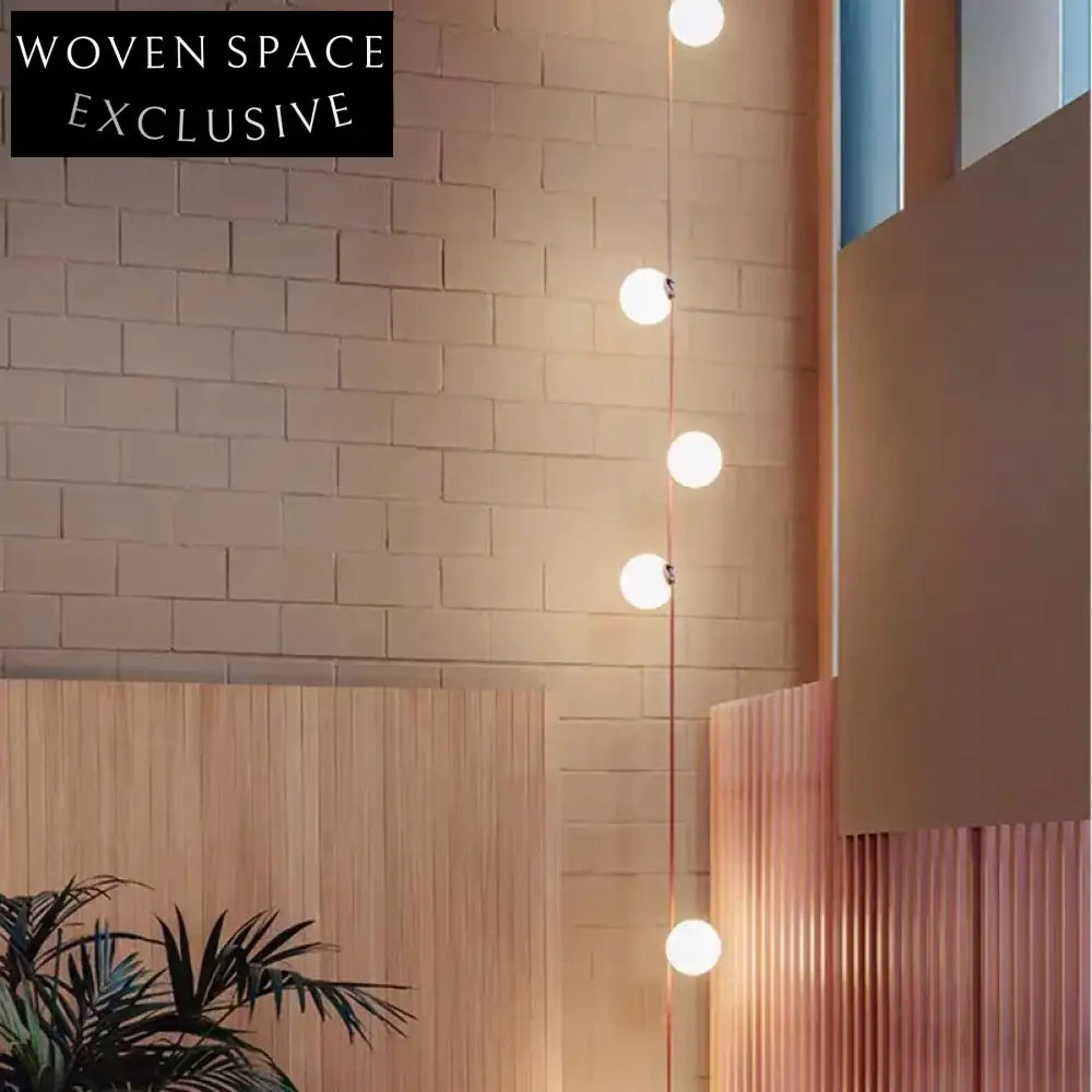 Modern Nordic Glass LED Pendant Light, Adjustable Height, Home Decor Lamp