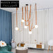 Modern Nordic Glass LED Pendant Light, Adjustable Height, Home Decor Lamp