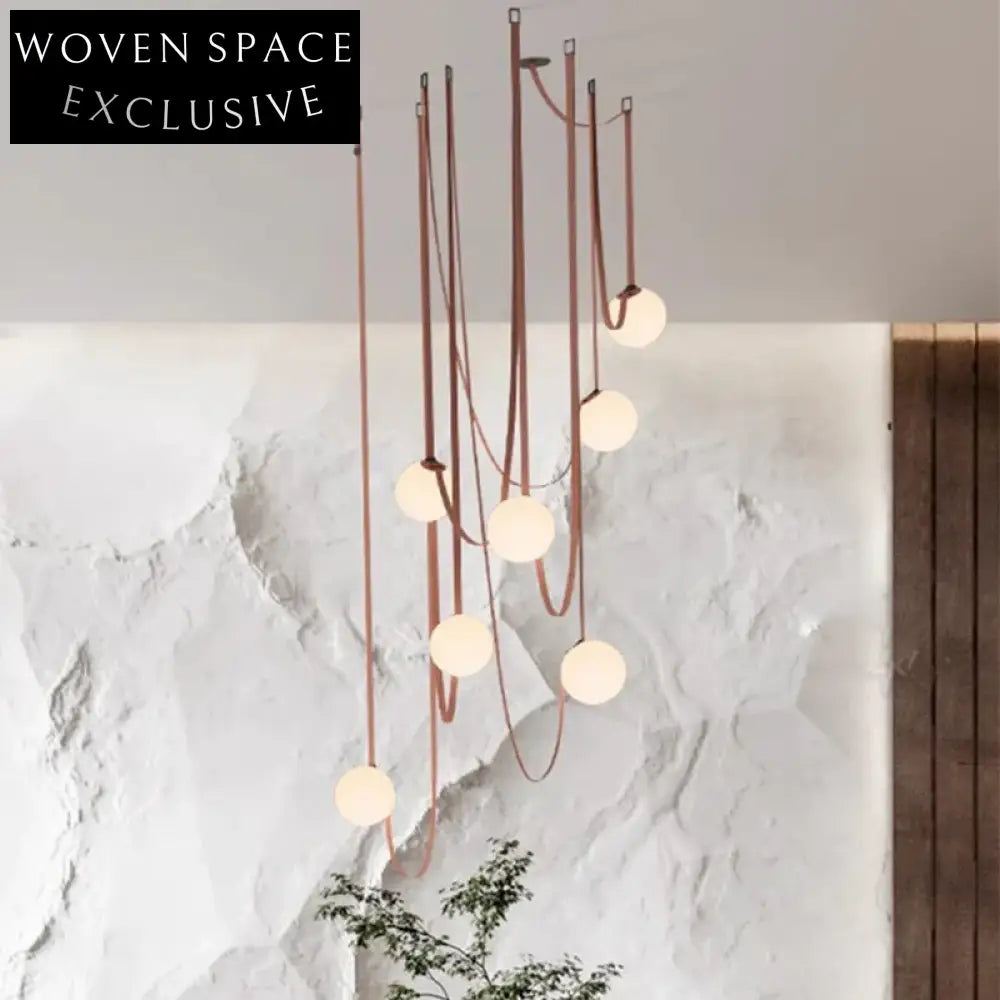 Modern Nordic Glass LED Pendant Light, Adjustable Height, Home Decor Lamp