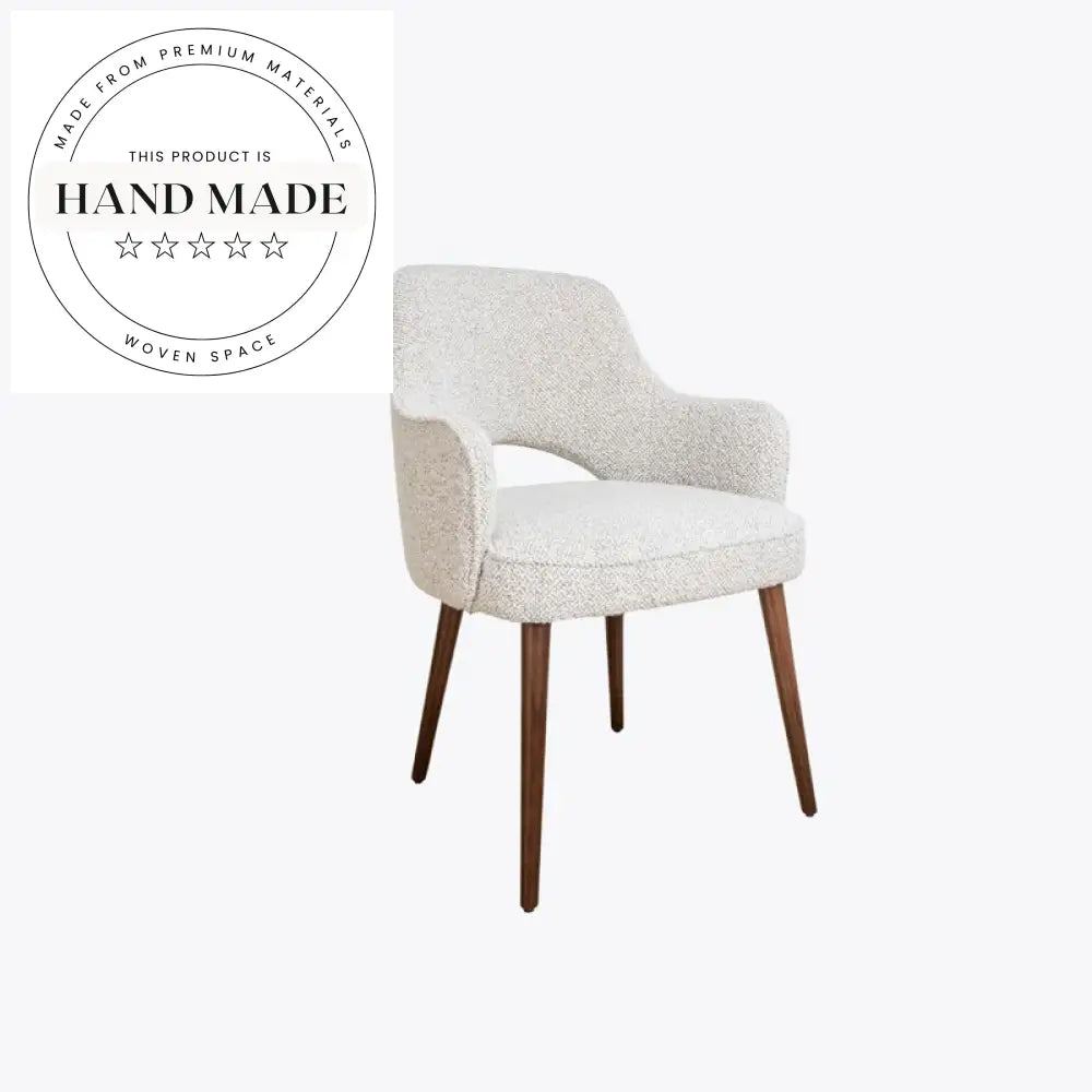 Modern Nordic Hollow Design Velvet Fabric Accent Dining Chair