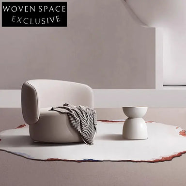 Modern Nordic Irregular Geometric Polyester Area Rug for Kids' Rooms