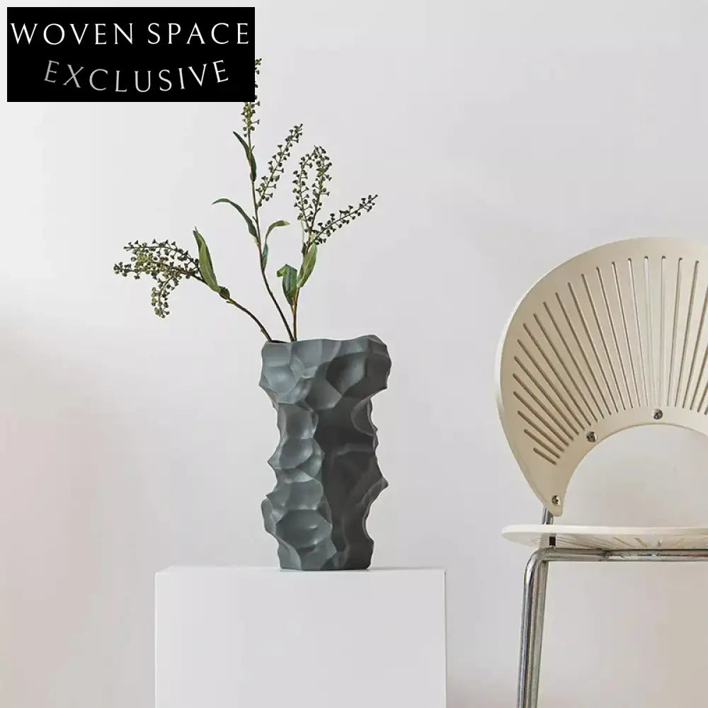 Modern Nordic Irregular Handmade Ceramic Flower Vase Set for Artistic Home Decor