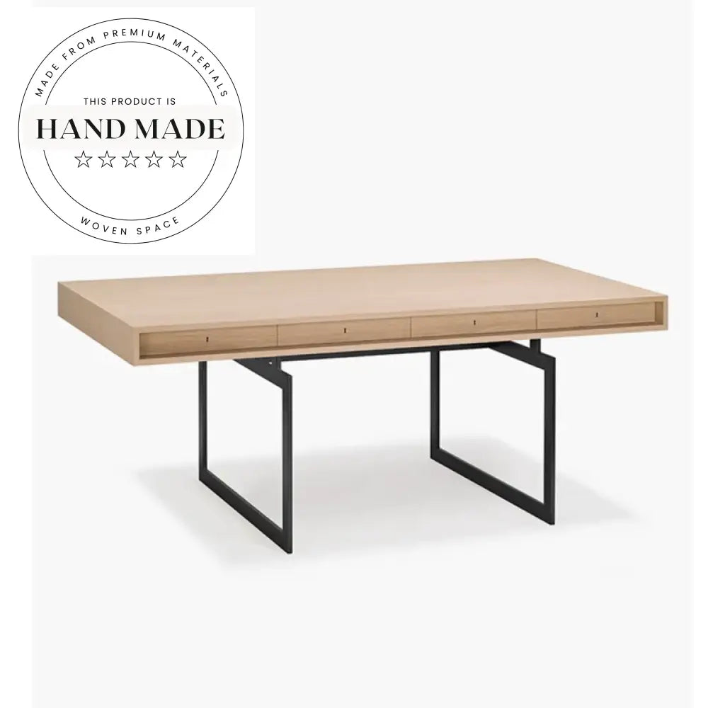 Modern Nordic L-Shaped Solid Wood Computer Reception Office Desk