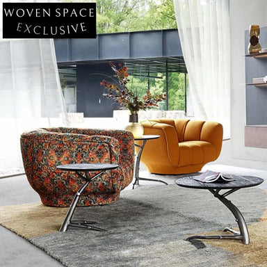 Modern Nordic Lamb Wool Fabric 3-Seater Living Room Couch