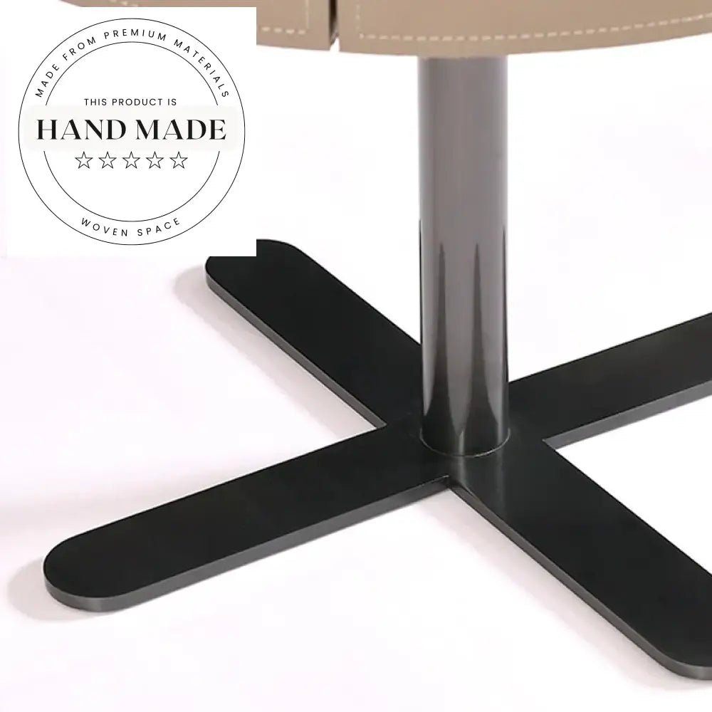 Modern Nordic Leather and Stainless Steel Bedside Storage Nightstand