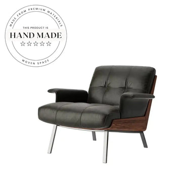 Modern Nordic Leather Living Room Single Armchair Lounge Chair