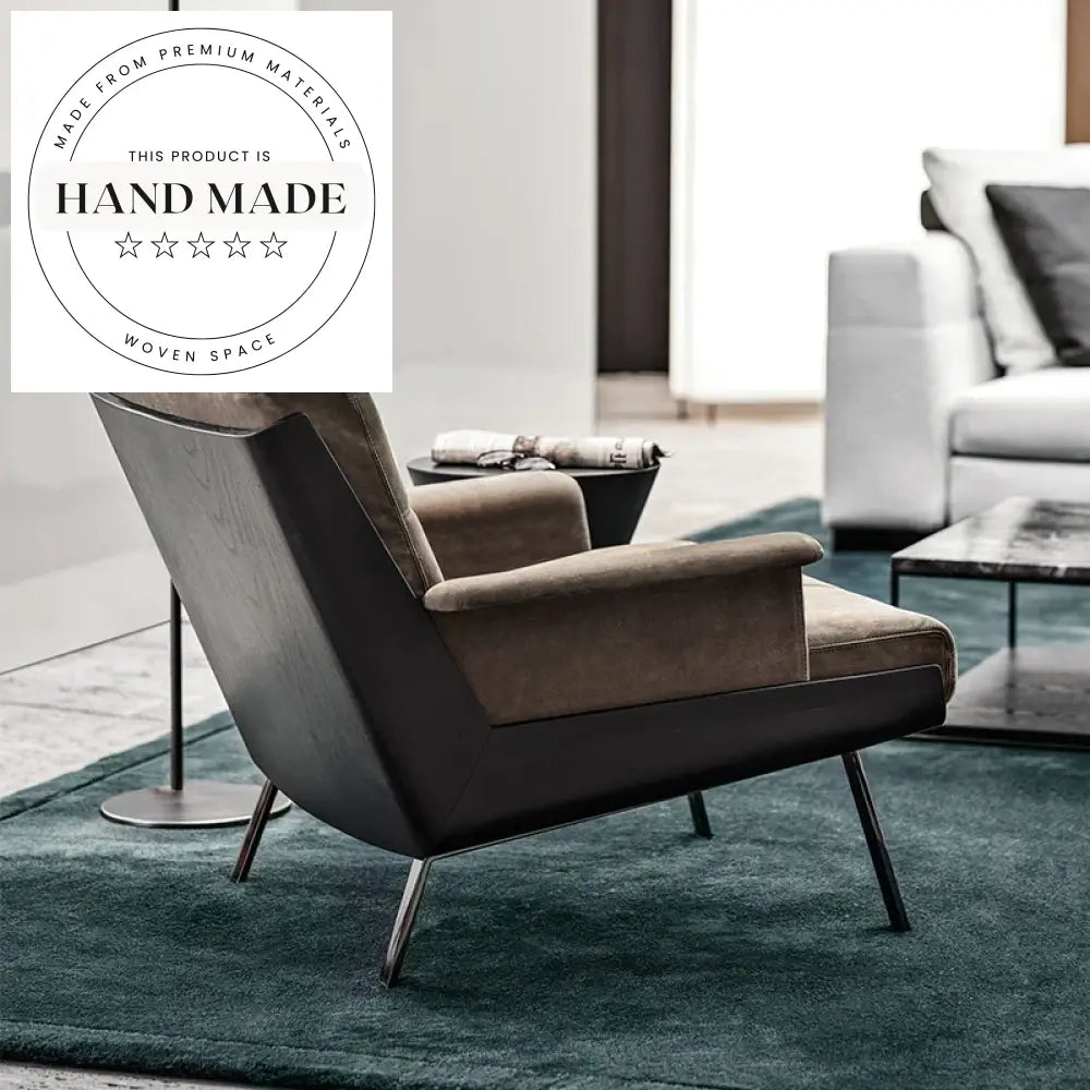 Modern Nordic Leather Living Room Single Armchair Lounge Chair