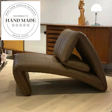 Modern Nordic Leather Reclining Lounge Chair – Comfortable Single Sofa