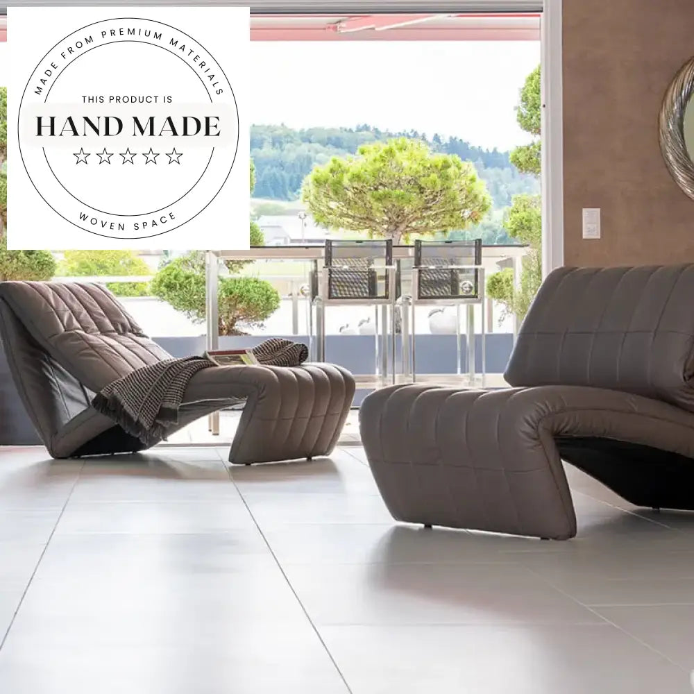 Modern Nordic Leather Reclining Lounge Chair – Comfortable Single Sofa