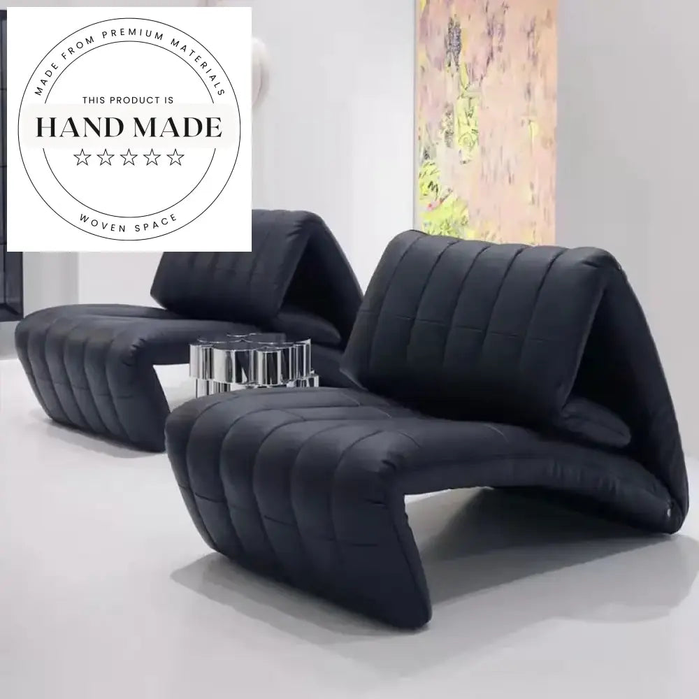 Modern Nordic Leather Reclining Lounge Chair – Comfortable Single Sofa