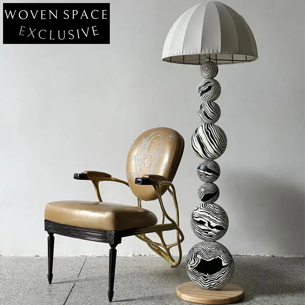 Modern Nordic LED Standing Floor Lamp with Fabric Shade for Living Room Corner