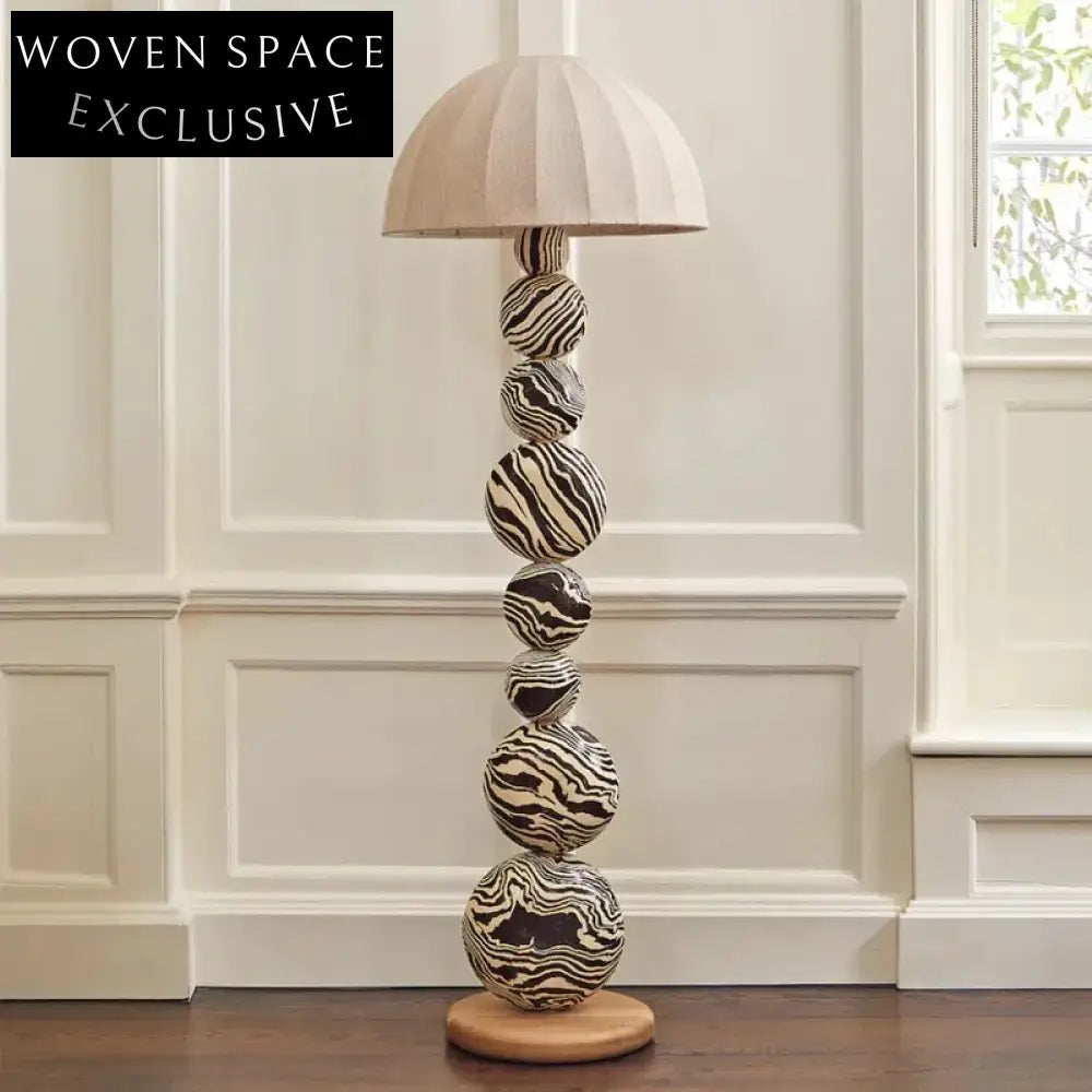 Modern Nordic LED Standing Floor Lamp with Fabric Shade for Living Room Corner