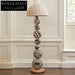 Modern Nordic LED Standing Floor Lamp with Fabric Shade for Living Room Corner