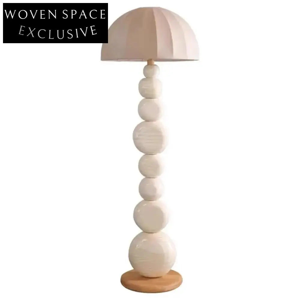 Modern Nordic LED Standing Floor Lamp with Fabric Shade for Living Room Corner